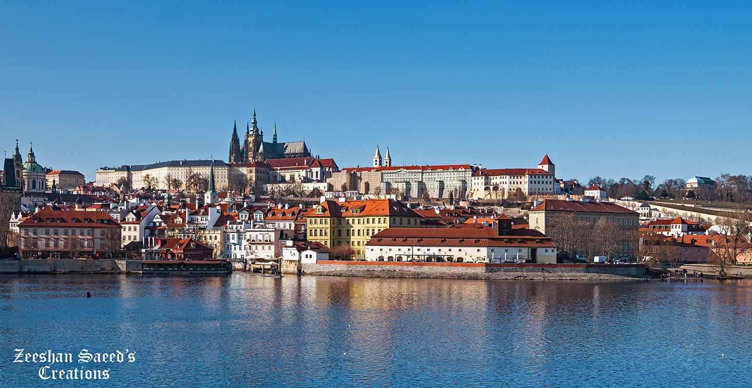 Rooftops of the Lesser Town (Mala Strana) looking toward Prague Castle
