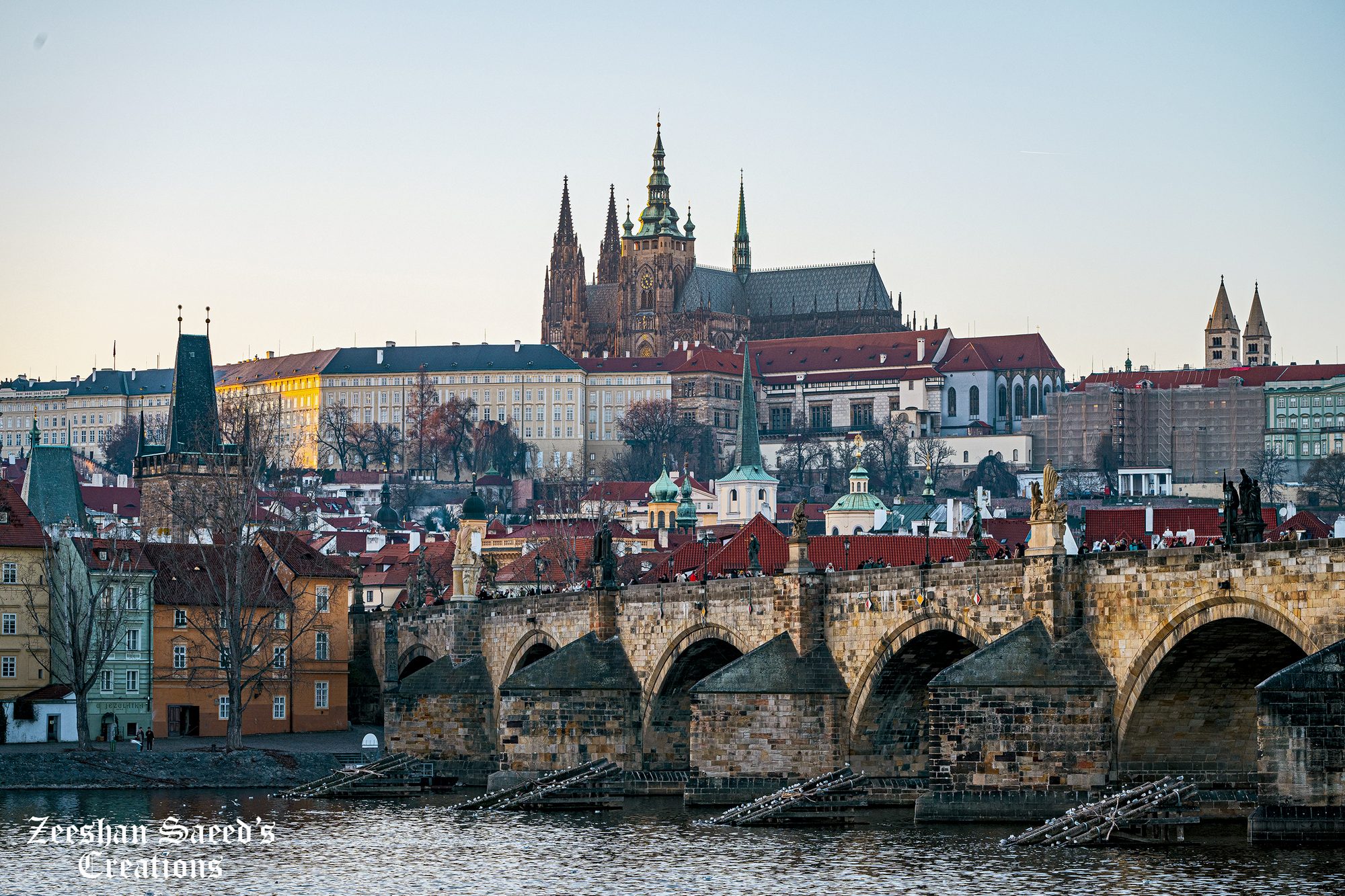 Charles Bridge over the Vltava in Prague