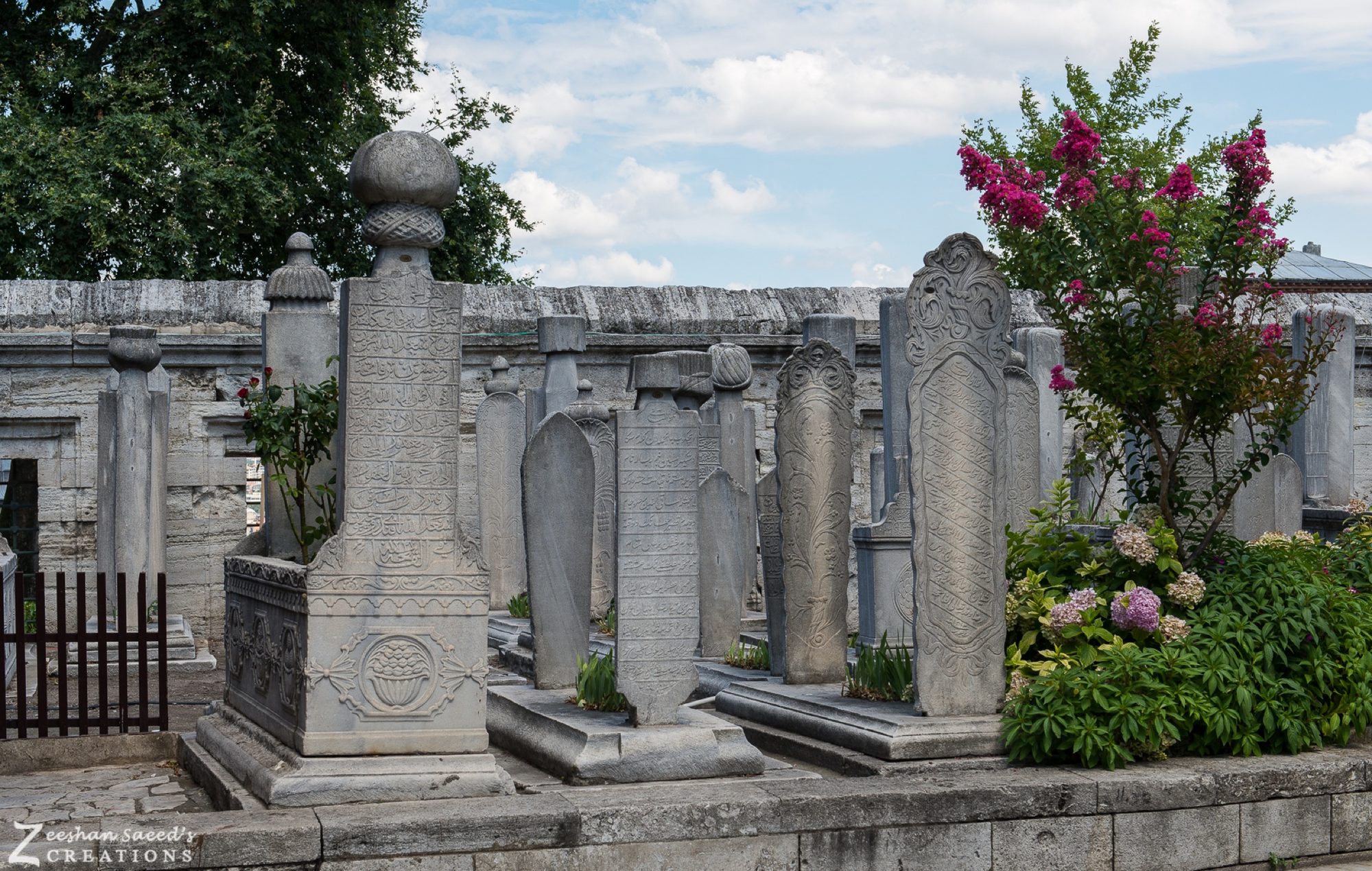 Ottoman gravestones in the Süleymaniye cemetery
