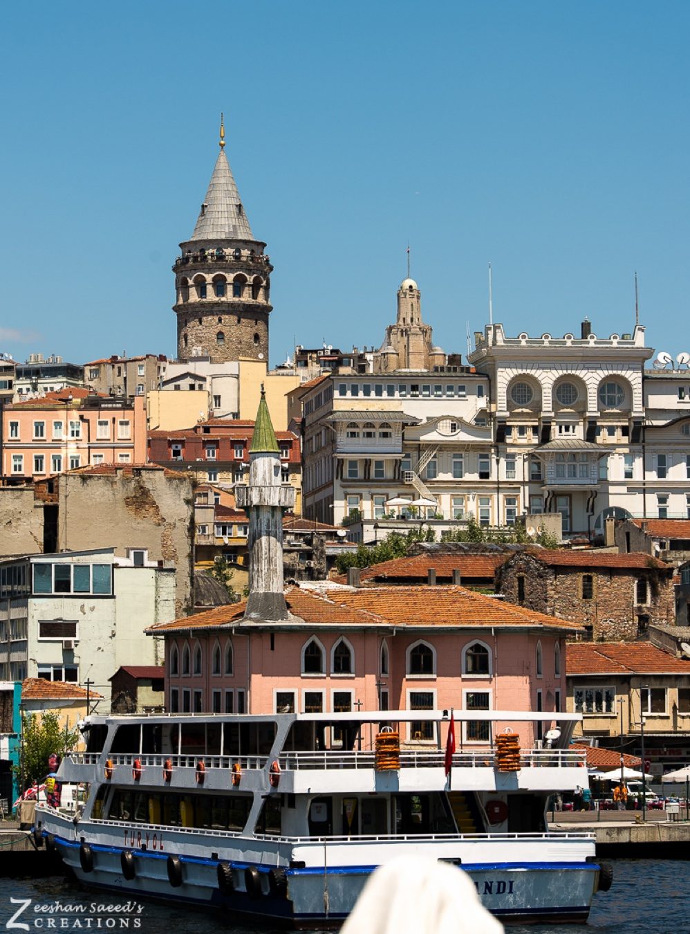 Galata Tower above Karaköy, from the water