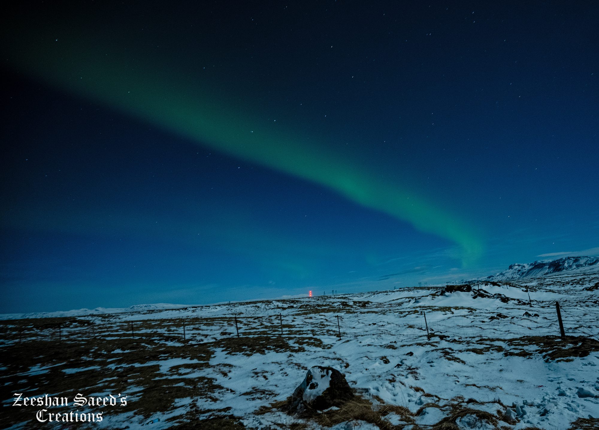 Northern lights somewhere in Iceland