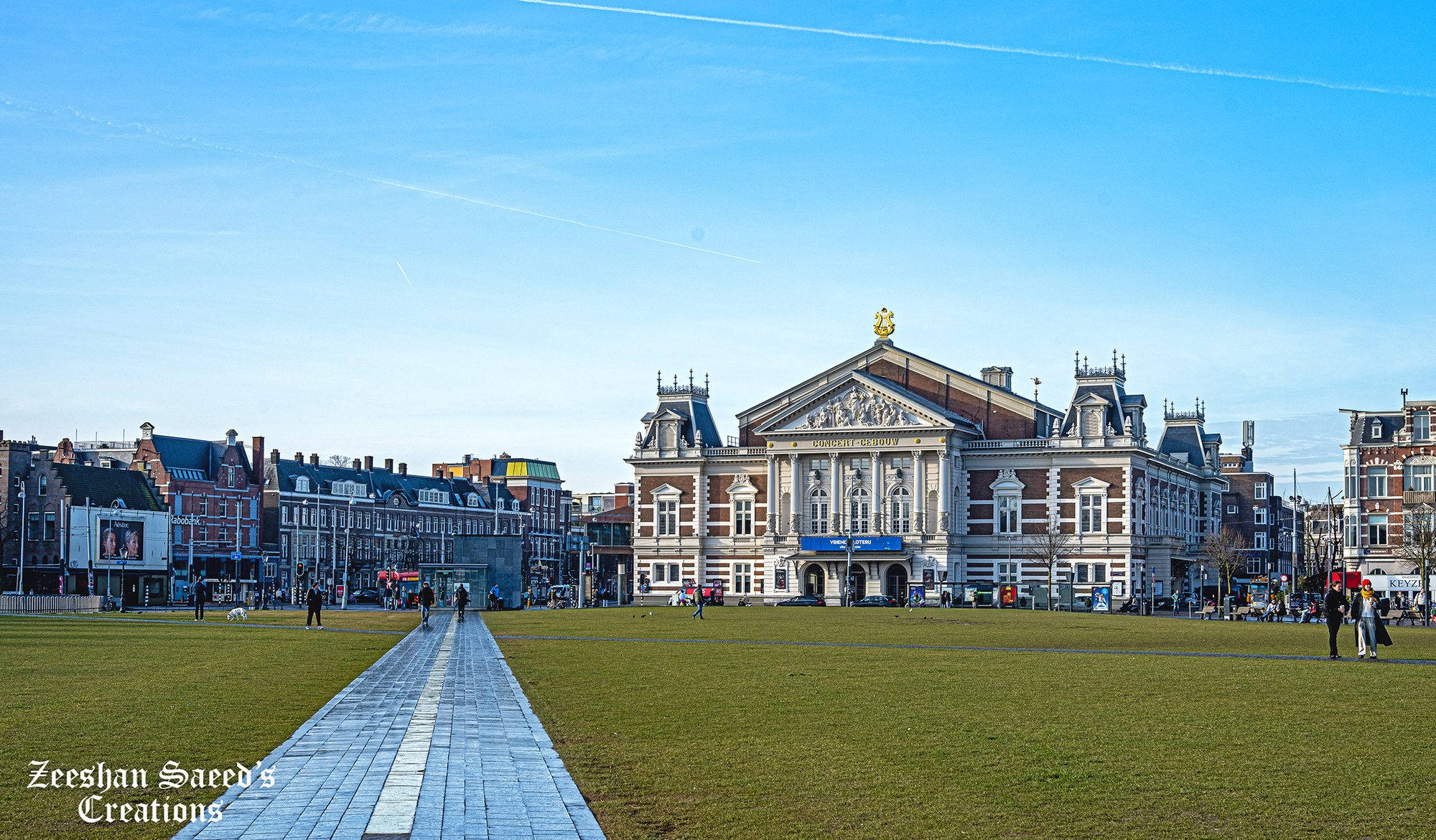Royal Concertgebouw viewed from the Museum Square in Amsterdam