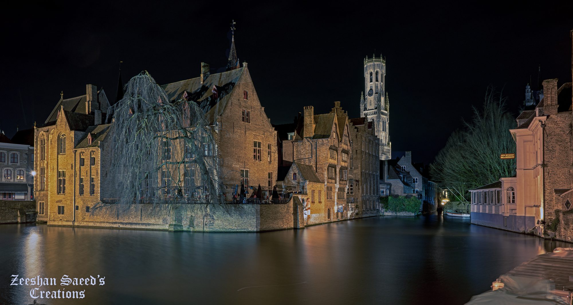 Rosary Quay at night
