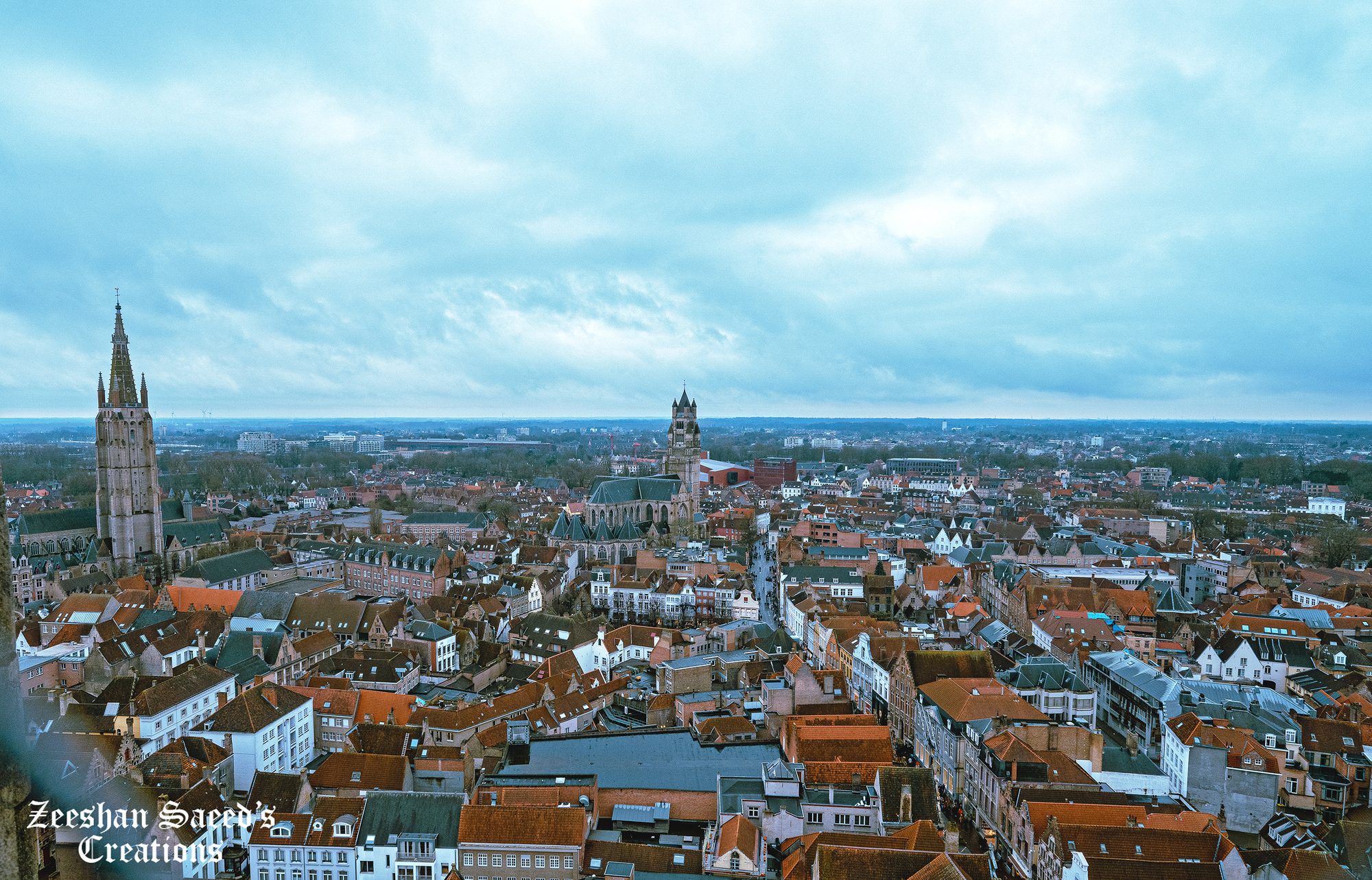 City of Bruges viewed from the Belfry Tower