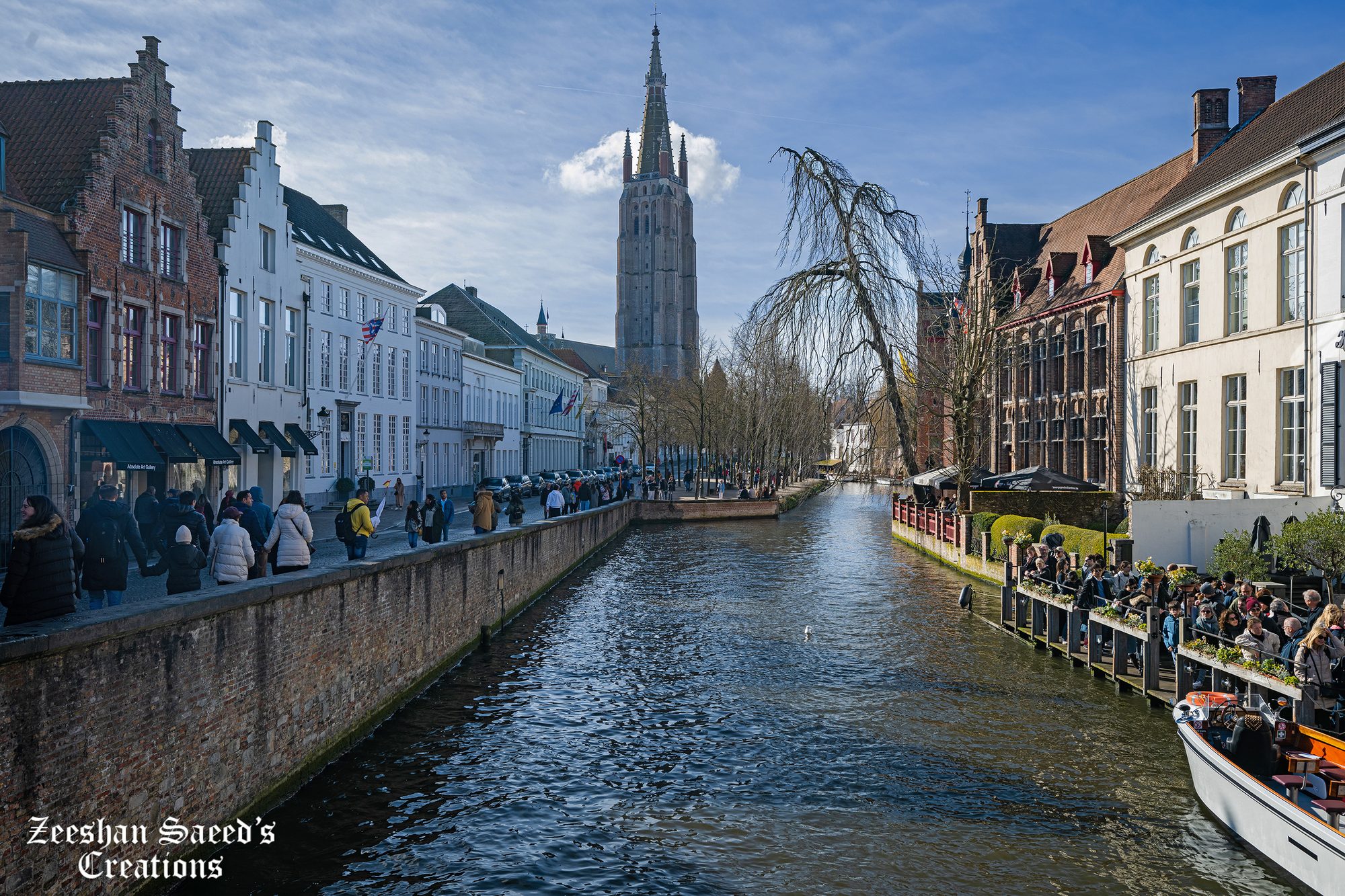 Dijver canal looking toward the Church of Our Lady