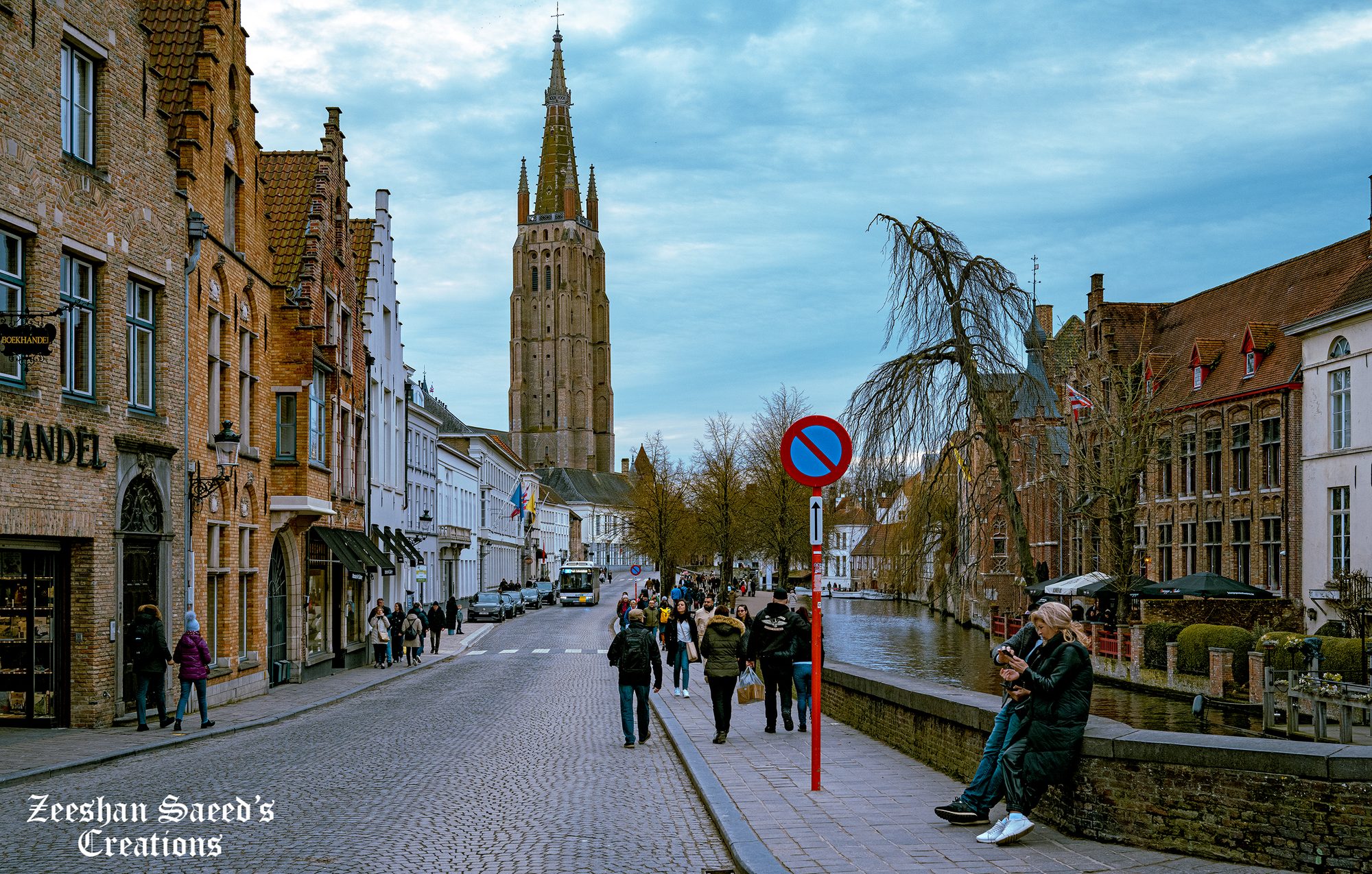Dijver canal looking toward the Church of Our Lady
