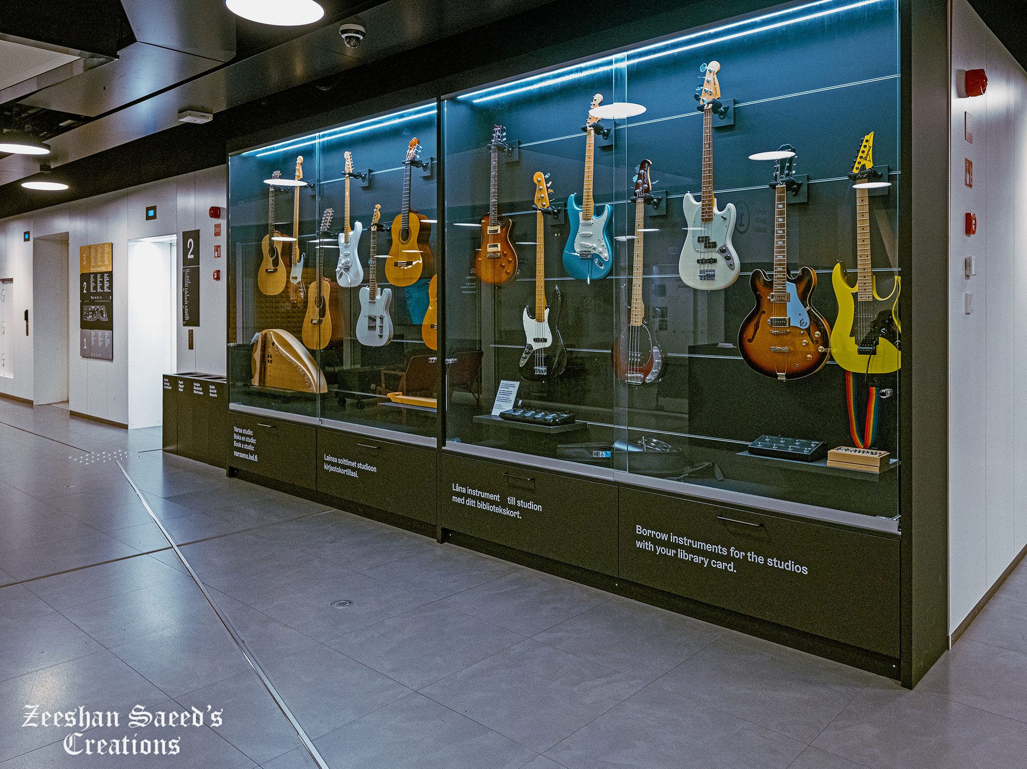 Instruments you can borrow at Oodi Central Library
