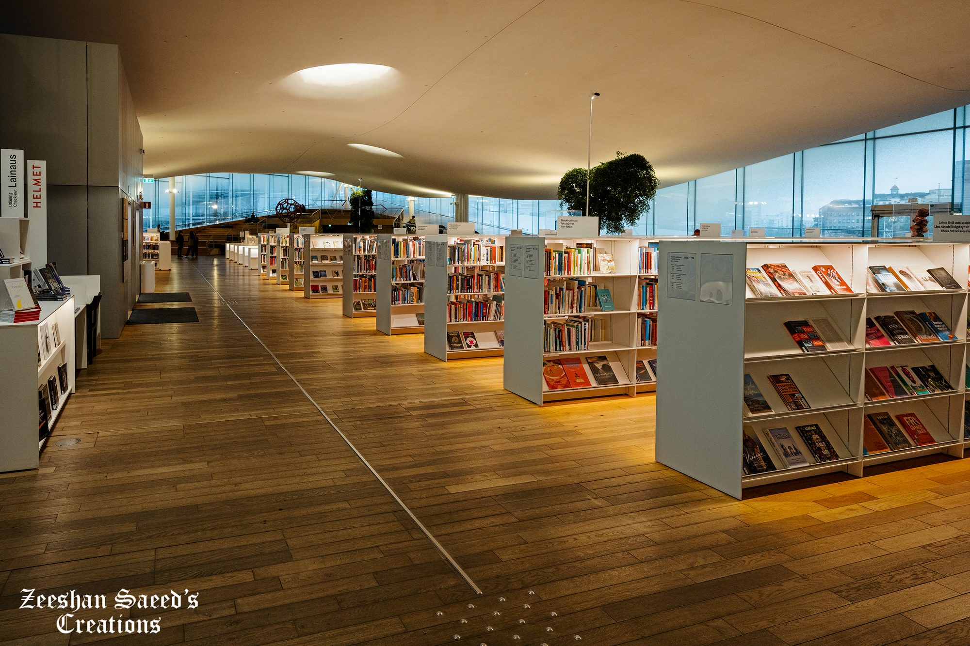 Book Heaven, the top floor of Oodi Central Library