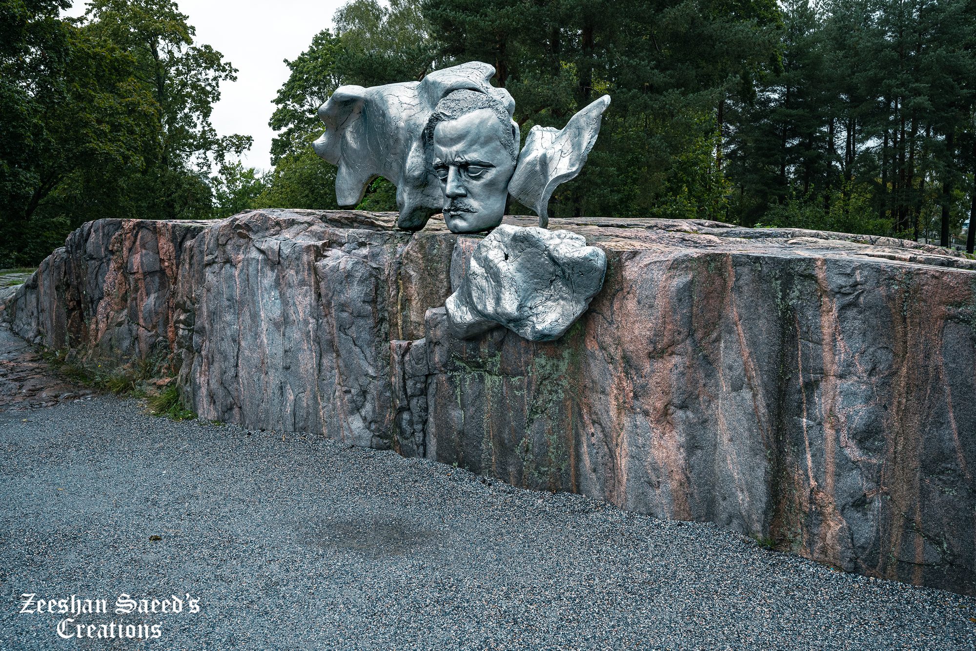 Portrait of Jean Sibelius at the Sibelius Monument