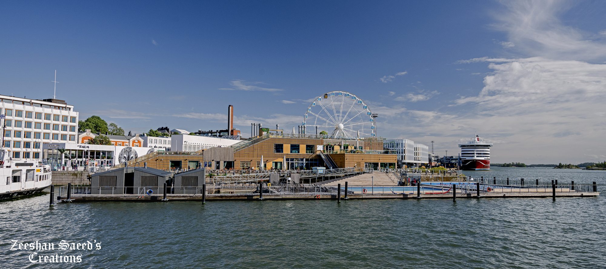 Allas Sea Pool and the SkyWheel on the South Harbour