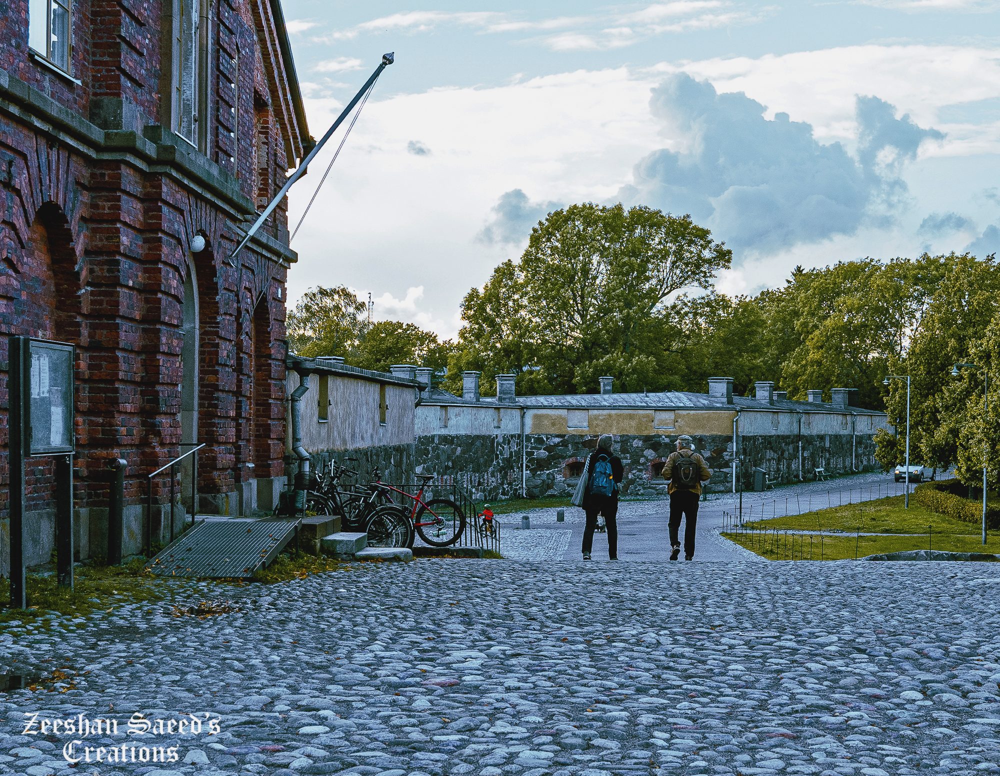 Cobbled street on Suomenlinna