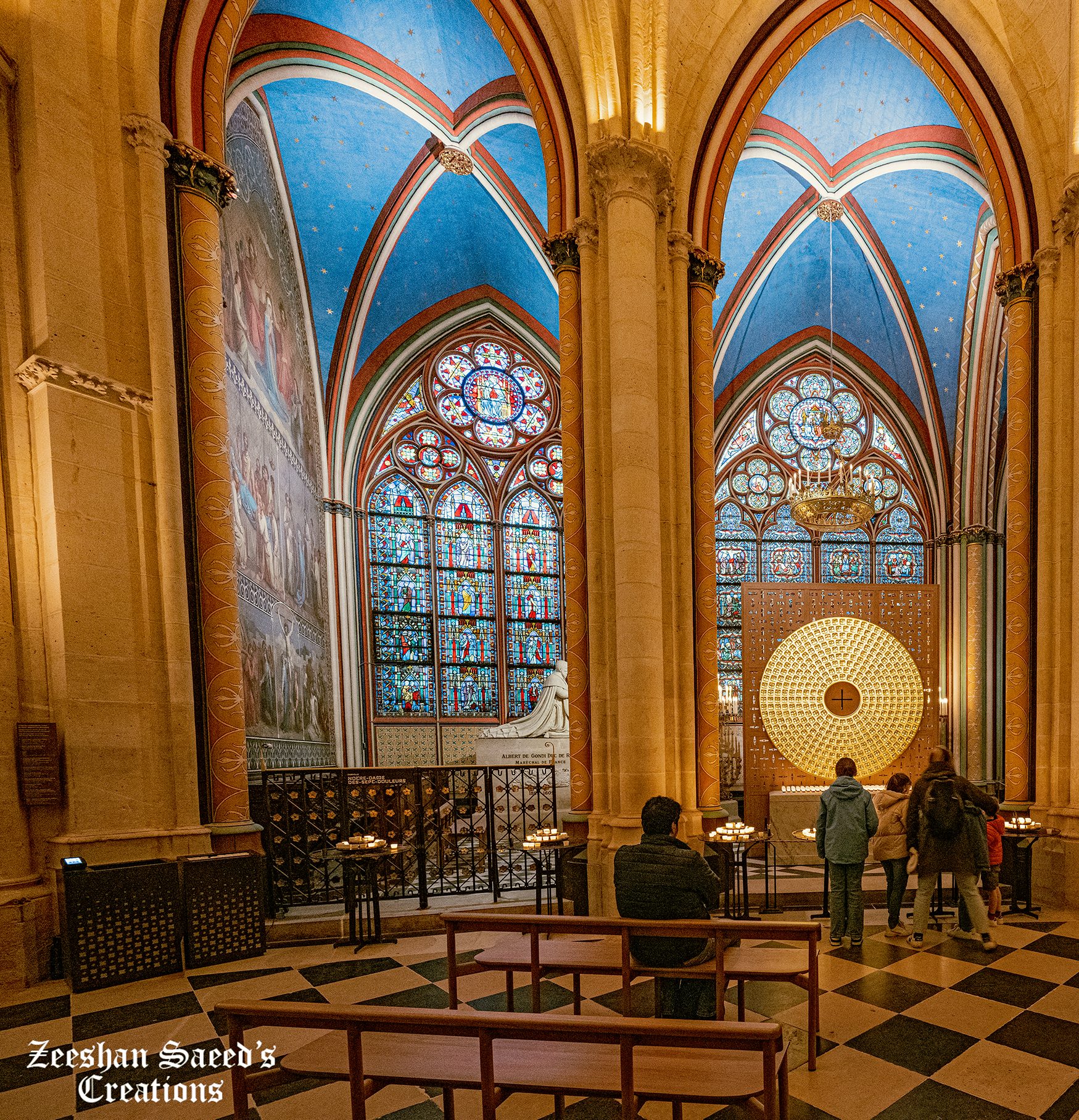 Inside Notre-Dame Cathedral of Paris