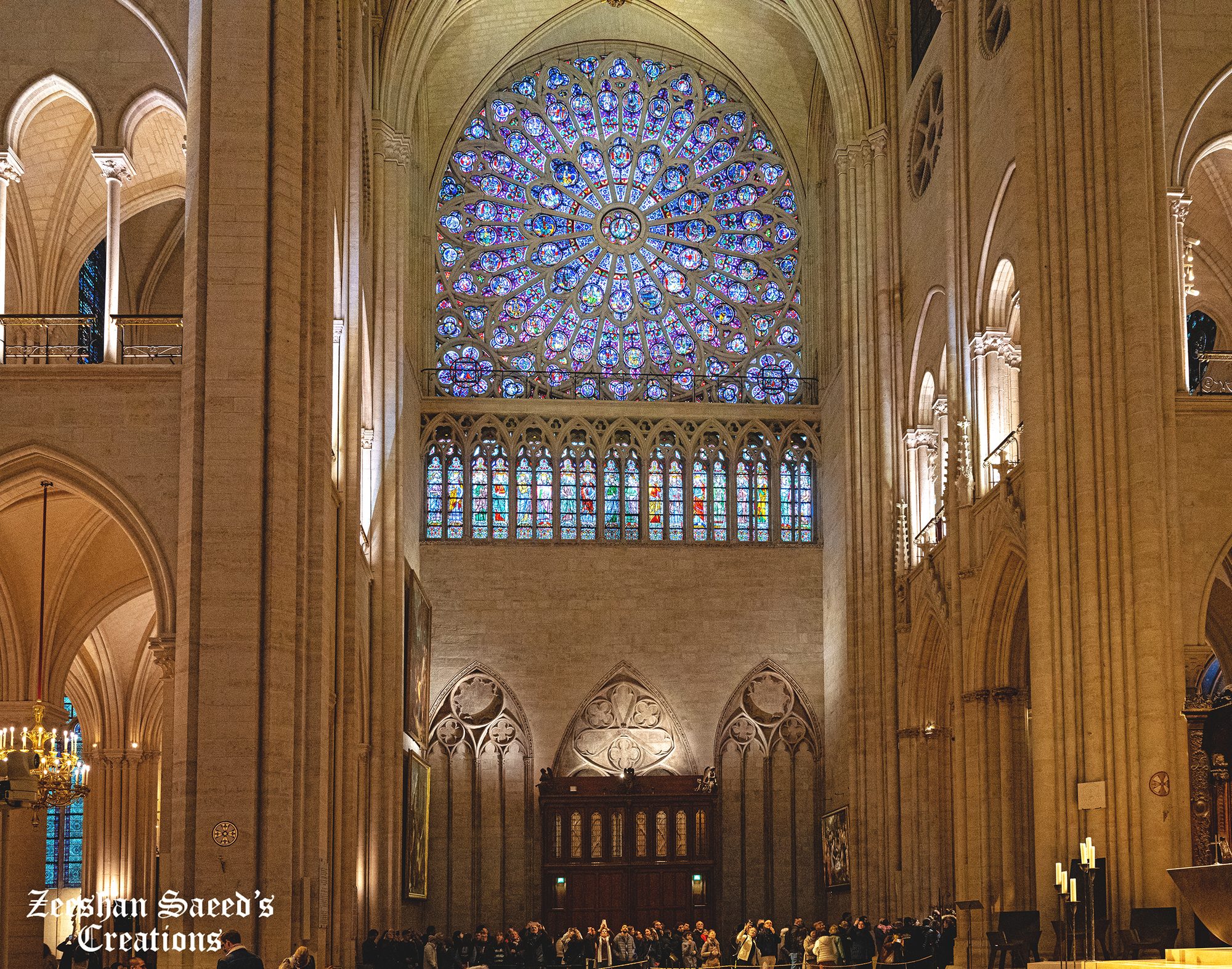 Inside Notre-Dame Cathedral of Paris