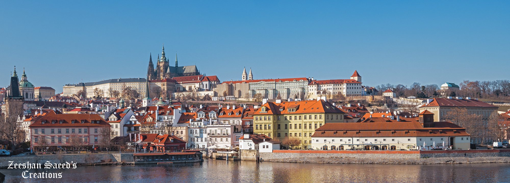 Rooftops of the Lesser Town (Mala Strana) looking toward the Prague Castle
