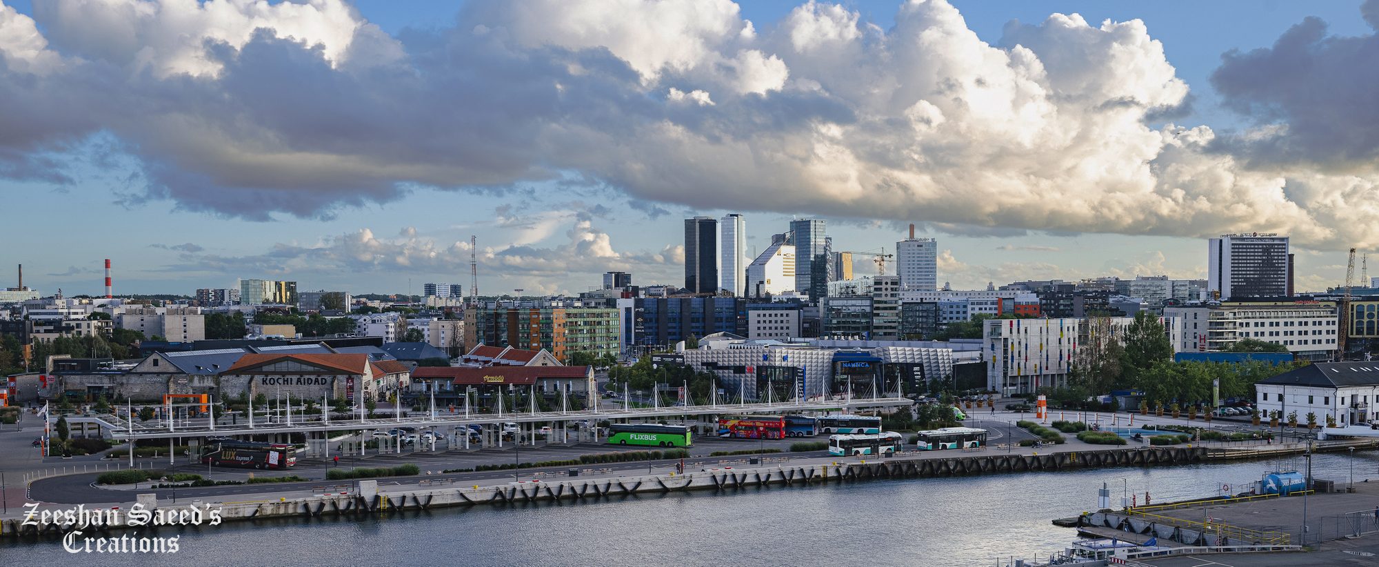 Tallinn harbour and skyline