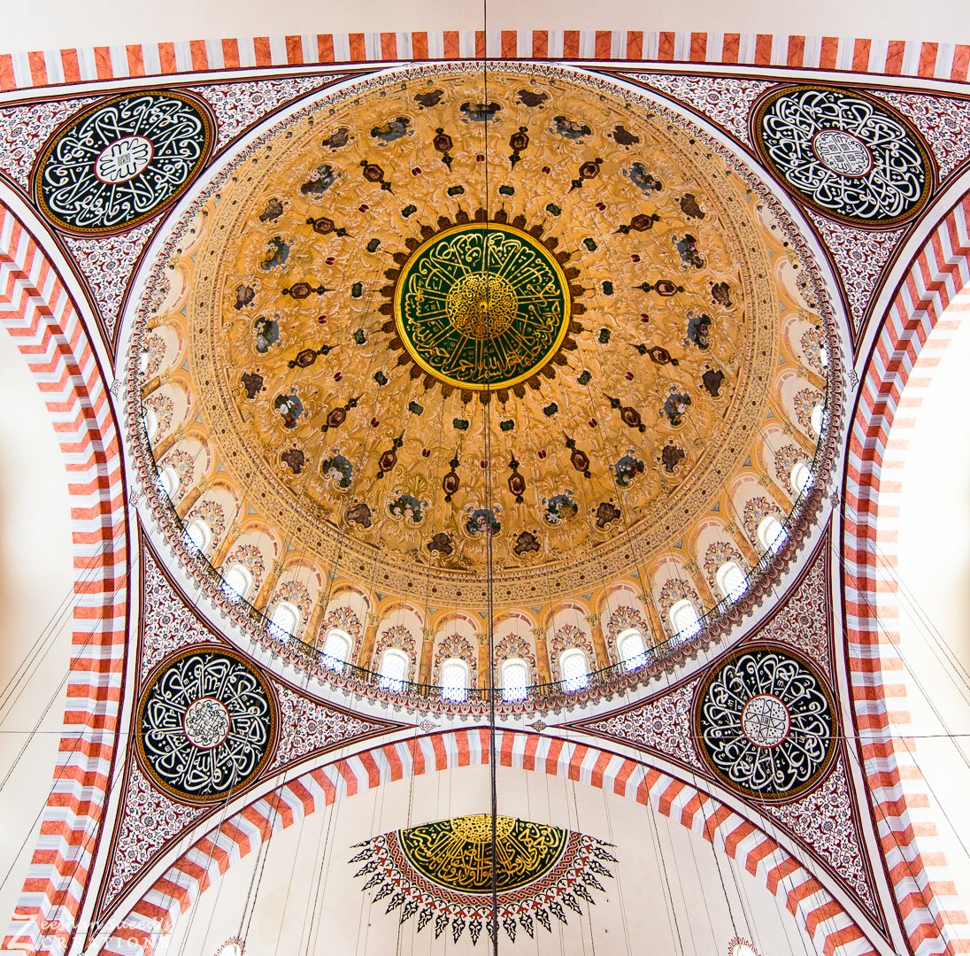 Painted dome of the Süleymaniye Mosque