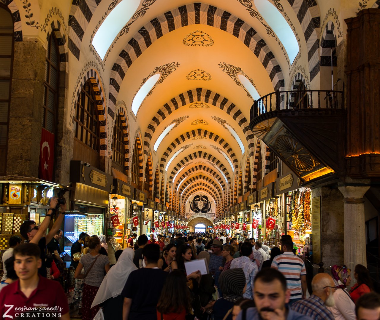 Striped arches of the Spice Bazaar