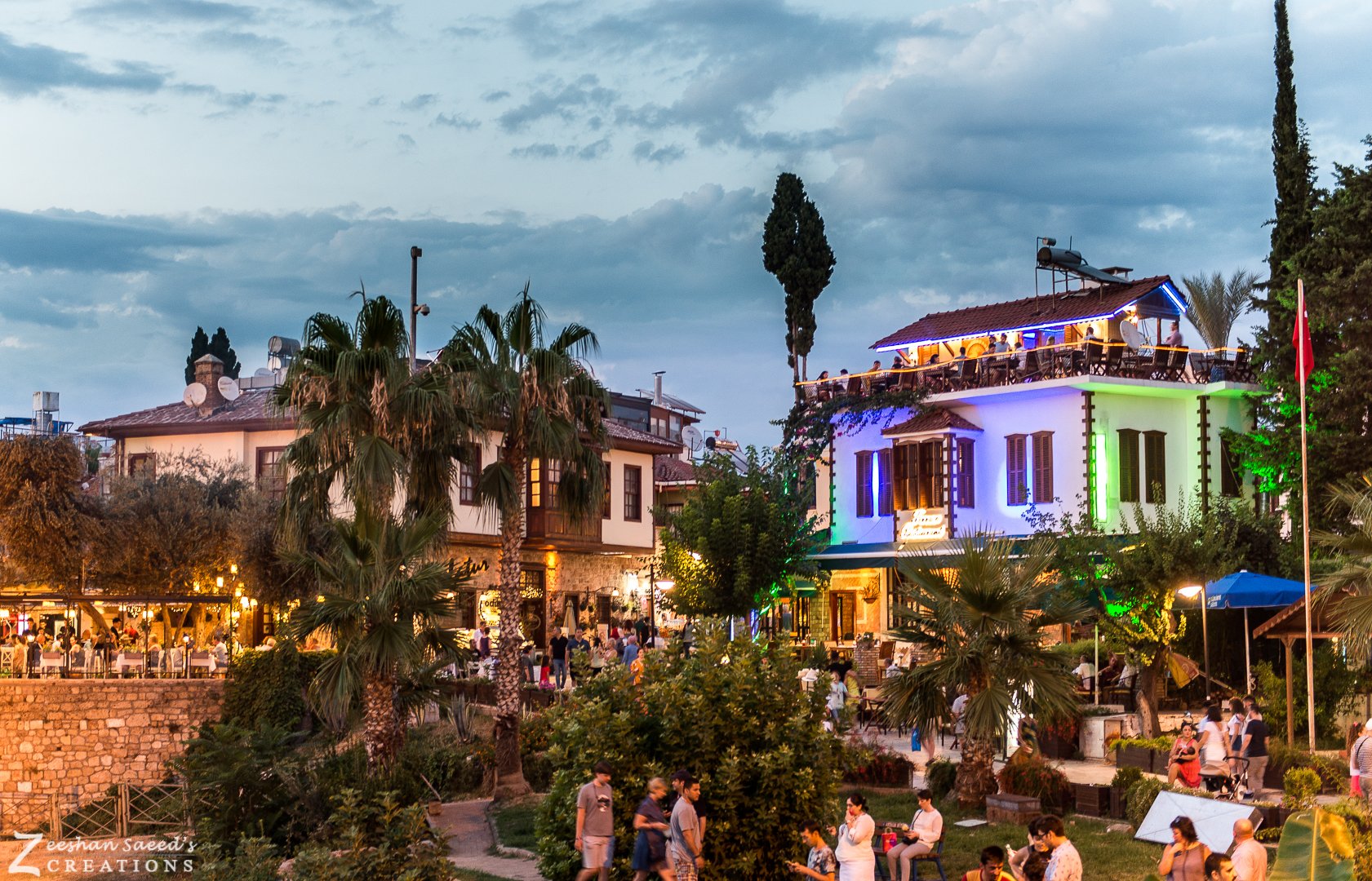Kaleiçi, the old town of Antalya, at dusk