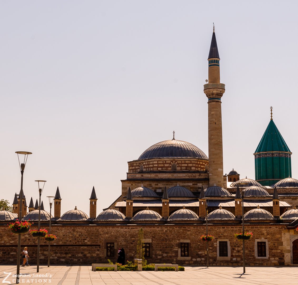 Mevlana Museum and its green-tiled dome